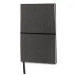 Notitieboek recycled leer A5, donker grijs