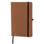 Hardcover notebook recycled leer A5, licht bruin