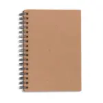Spiraal notitieboekje zaadpapier, licht bruin