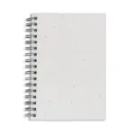 Spiraal notitieboekje zaadpapier wit - Hidalgo Spiraal notitieboekje zaadpapier, wit
