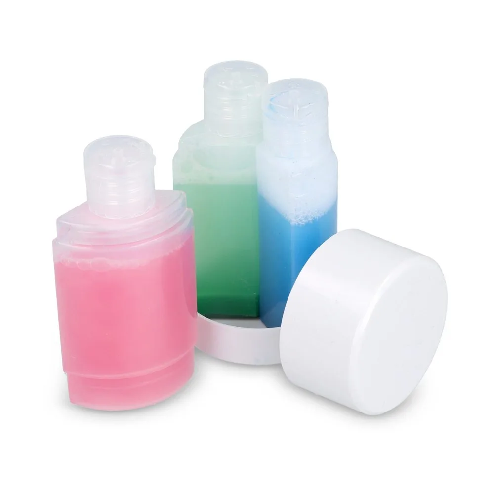 Trio reis toilet flesjes wit - Hidalgo Trio reis toilet flesjes, wit