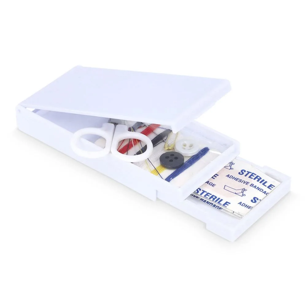 Reis naaien en pleisterset in PP-case wit - Hidalgo Reis naaien en pleisterset in PP-case, wit