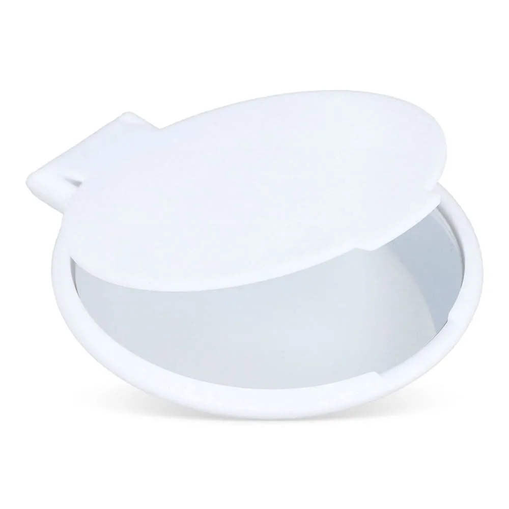 Kleine compacte spiegel Charm wit - Hidalgo-werbeartikel Kleine compacte spiegel Charm, wit