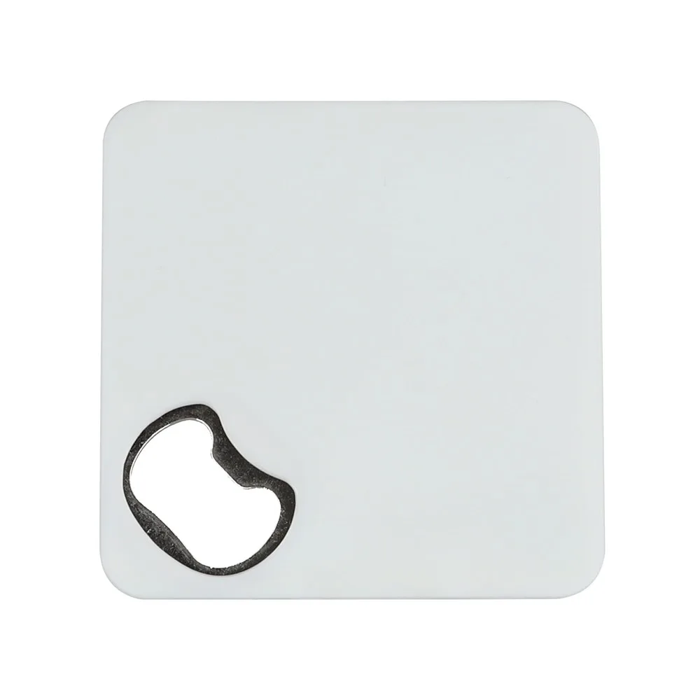R-ABS onderzetter met flesopener wit - Hidalgo-werbeartikel R-ABS onderzetter met flesopener, wit