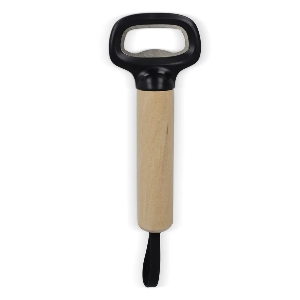 Flesopener met houten handvat en riem productfoto 2 - Hidalgo Flesopener met houten handvat en riem — productfoto 2