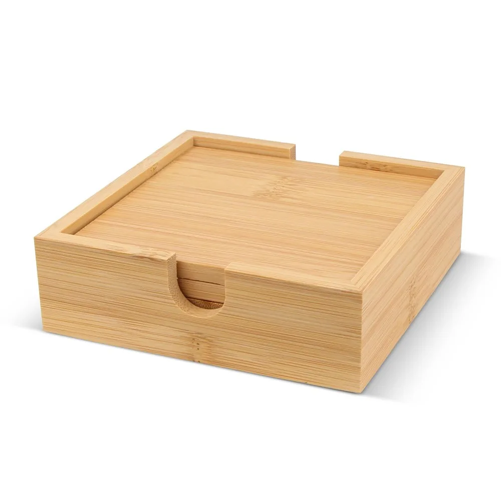 Bamboe onderzetterset 4 stuks productfoto 2 - Hidalgo Bamboe onderzetterset (4 stuks) — productfoto 2