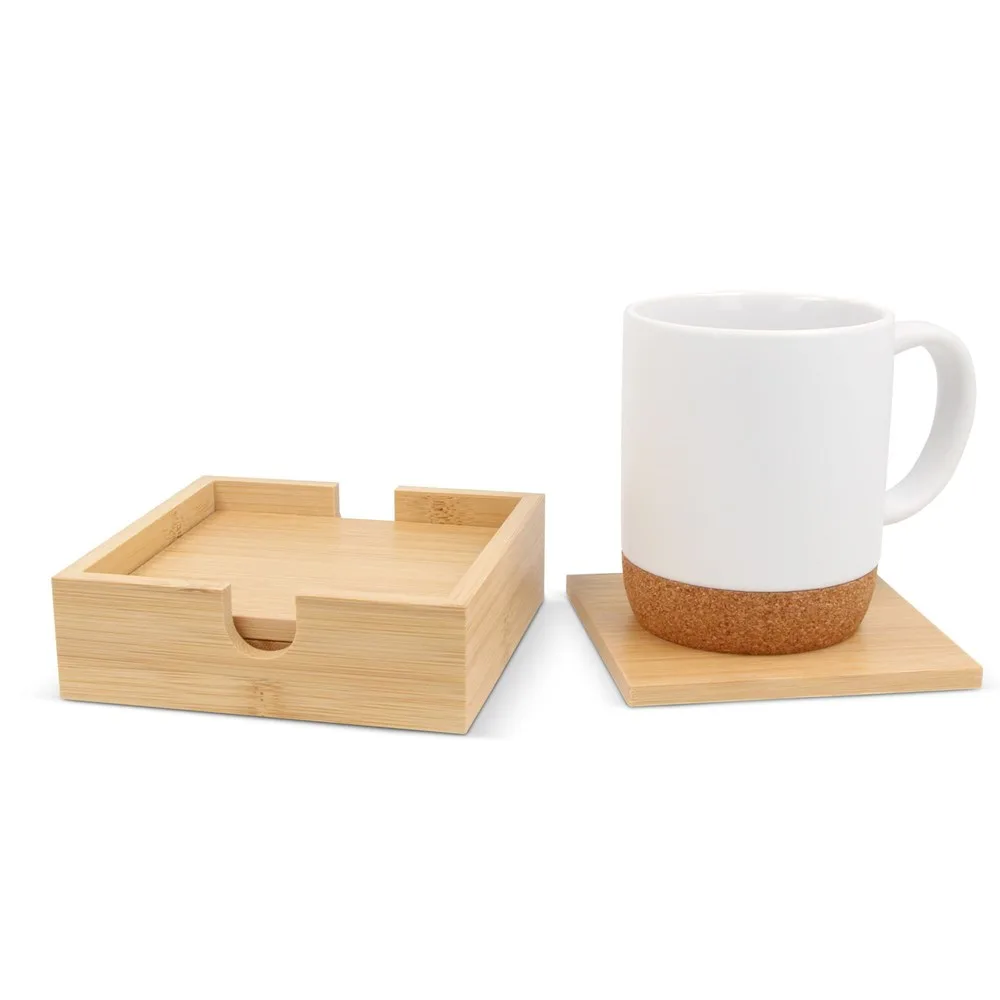 Bamboe onderzetterset 4 stuks productfoto 6 - Hidalgo Bamboe onderzetterset (4 stuks) — productfoto 6
