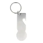 RVS winkelwagenmunt sleutelhanger — productfoto 2
