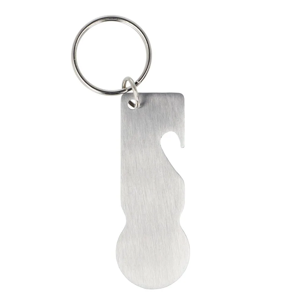 RVS winkelwagenmunt sleutelhanger productfoto 2 - Hidalgo-werbeartikel RVS winkelwagenmunt sleutelhanger — productfoto 2