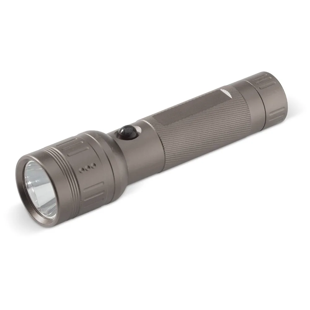 Survival zaklamp donker gun metal - Hidalgo-werbeartikel Survival zaklamp, donker gun metal
