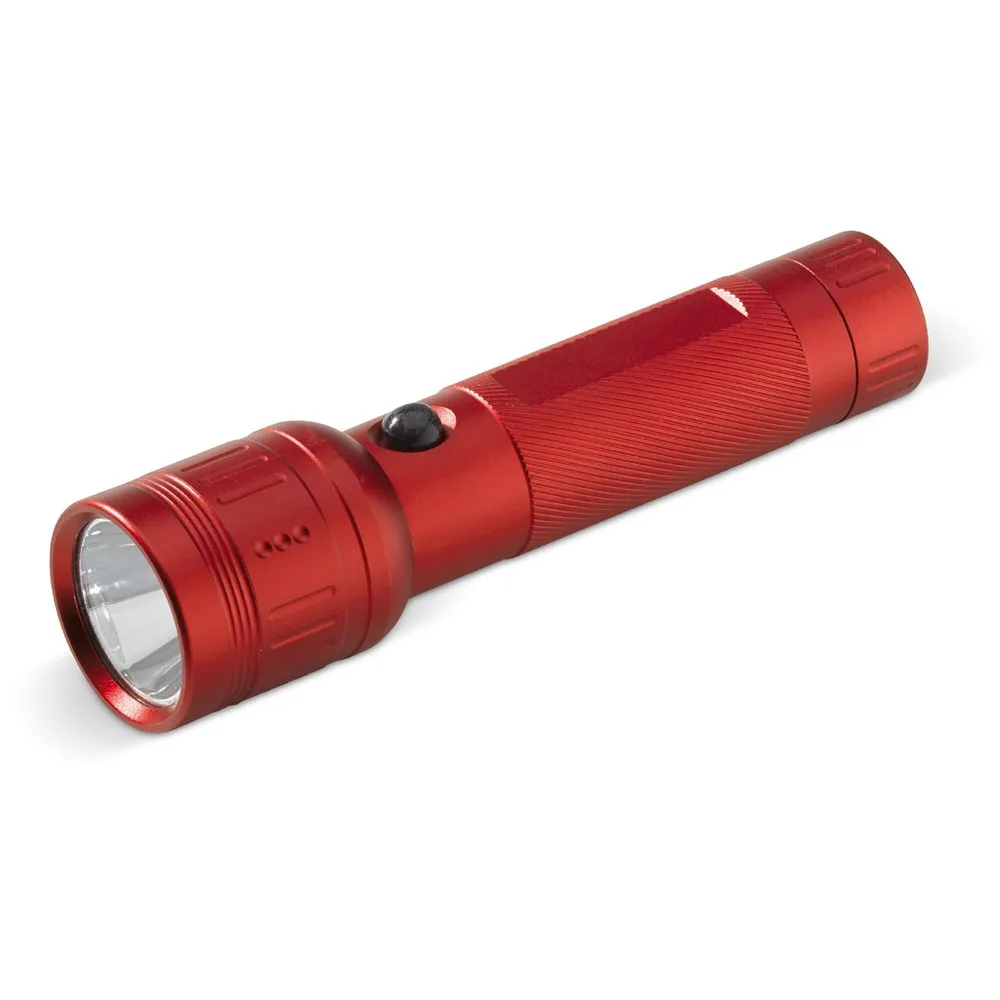 Survival zaklamp rood - Hidalgo-werbeartikel Survival zaklamp, rood