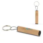 Zaklamp sleutelhanger bamboe - Hidalgo-werbeartikel Zaklamp sleutelhanger bamboe