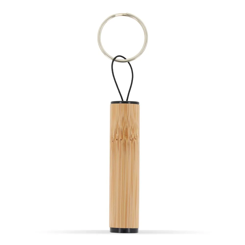 Zaklamp sleutelhanger bamboe productfoto 3 - Hidalgo-werbeartikel Zaklamp sleutelhanger bamboe — productfoto 3