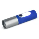 Oplaadbare 10 W LED-zaklamp met zoomfunctie 300 lm blauw - Hidalgo-werbeartikel Oplaadbare 10 W LED-zaklamp met zoomfunctie 300 lm, blauw