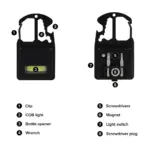 Compact multigereedschap in R-ABS metaal 7 functies productfoto 2 - Hidalgo-werbeartikel Compact multigereedschap in R-ABS & metaal 7 functies — productfoto 2