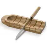 Stokbroodhouder met mes — productfoto 2