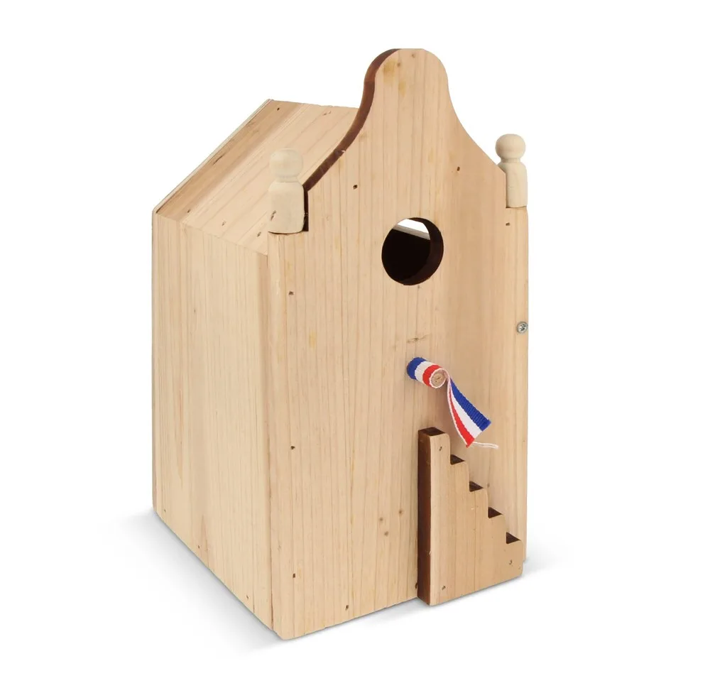 Houten Vogelhuisje productfoto 2 - Hidalgo-werbeartikel Houten Vogelhuisje — productfoto 2