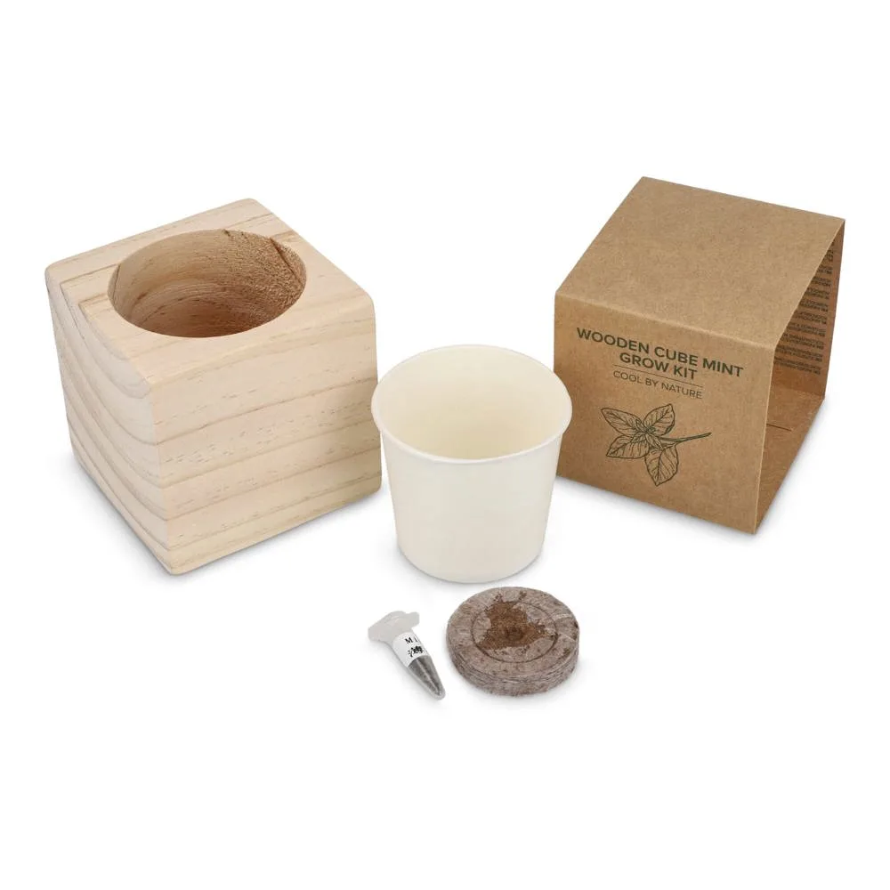 FSC Houten Plantenbak Set Mint productfoto 3 - Hidalgo-werbeartikel FSC Houten Plantenbak Set – Mint — productfoto 3
