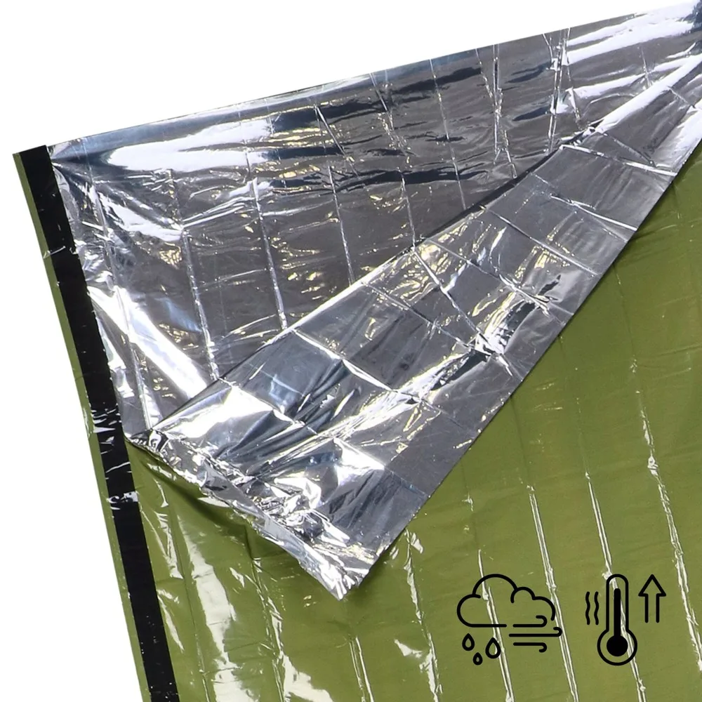 Outdoor Survival Nood-thermoslaapzak productfoto 7 - Hidalgo-werbeartikel Outdoor Survival Nood-thermoslaapzak — productfoto 7