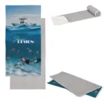 Sneldrogende handdoek R-PET 70 x 140 cm sublimatie - Handdoekeninclusieflogo Sneldrogende handdoek R-PET 70 x 140 cm sublimatie