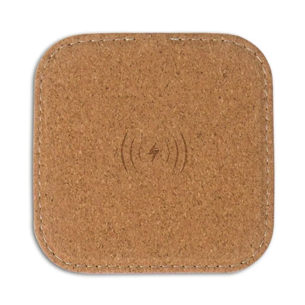 Square cork Wireless charger 5W productfoto 2 - Hidalgo-werbeartikel Square cork Wireless charger 5W — productfoto 2