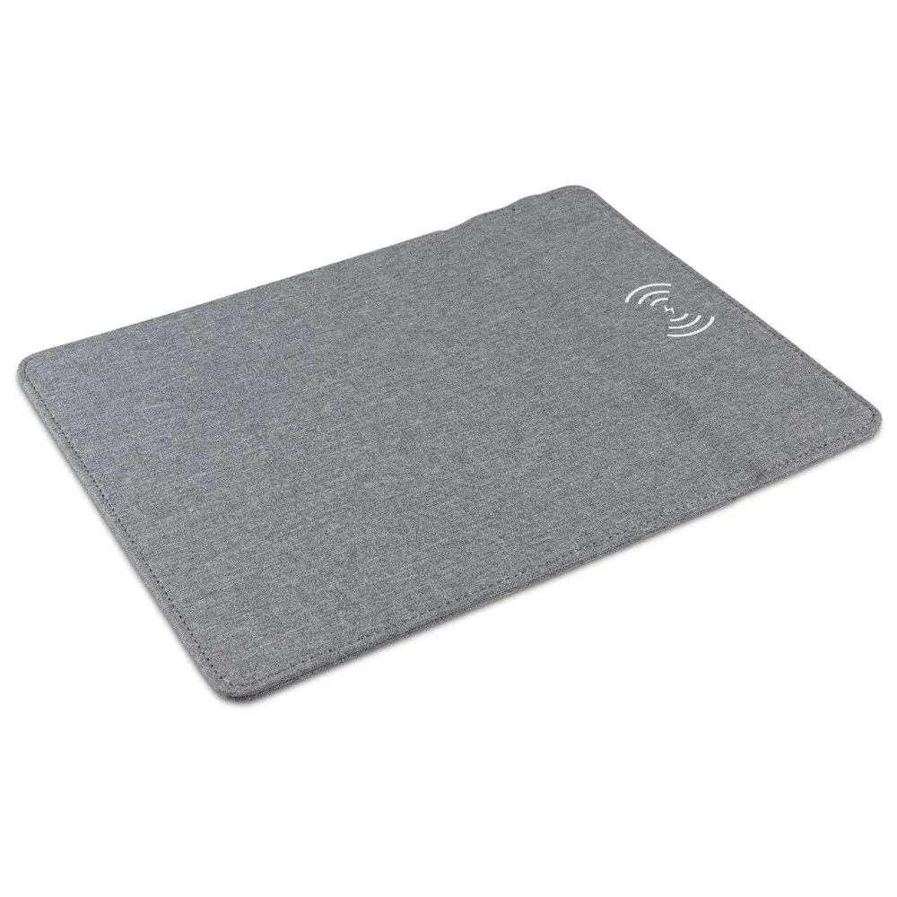 Muismat met draadloos oplaadstation 5W grijs - Hidalgo Muismat met draadloos oplaadstation 5W, grijs