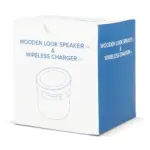 Houten look speaker 3W draadloos laadstation 5W productfoto 2 - Hidalgo-werbeartikel Houten look speaker 3W & draadloos laadstation 5W — productfoto 2