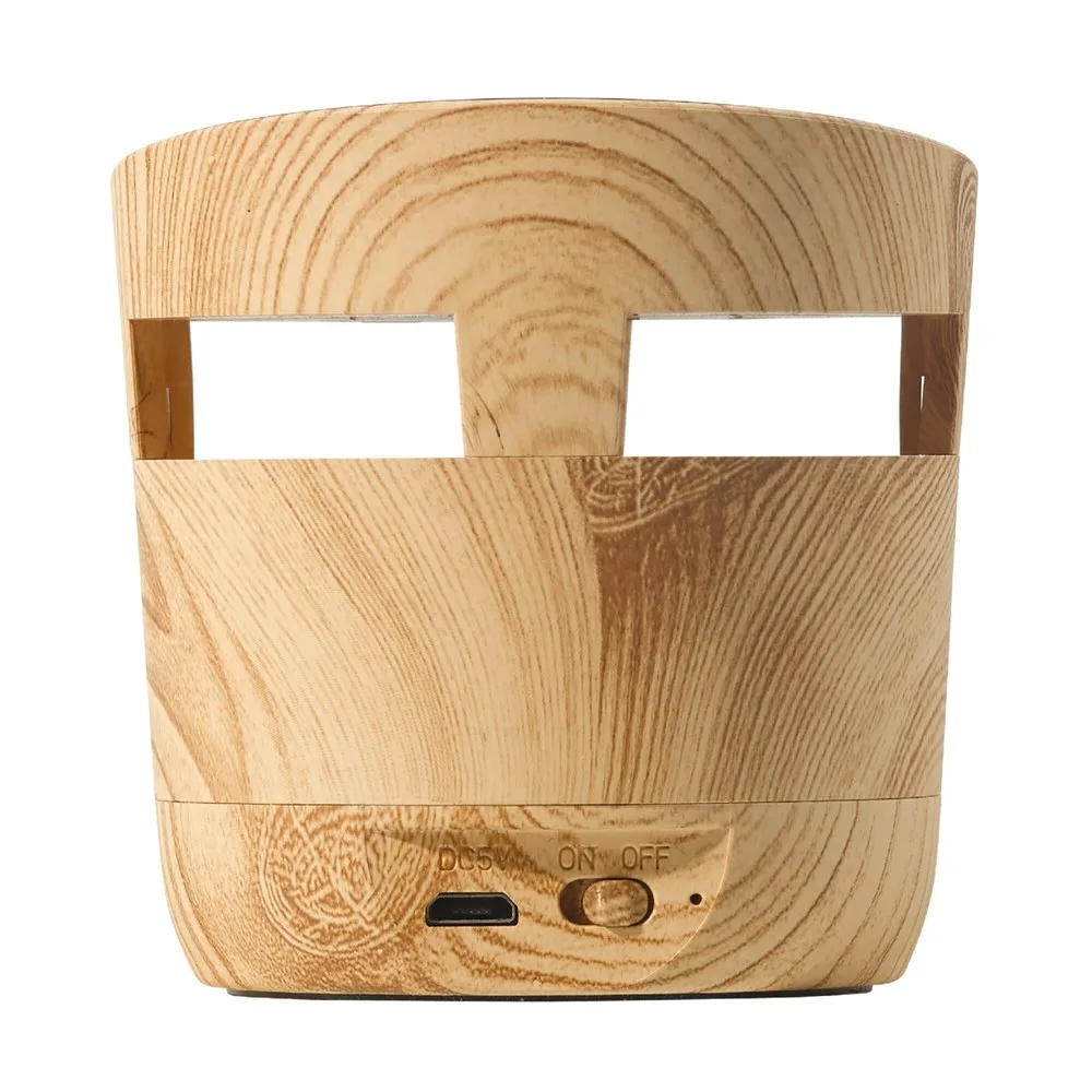 Houten look speaker 3W draadloos laadstation 5W productfoto 7 - Hidalgo-werbeartikel Houten look speaker 3W & draadloos laadstation 5W — productfoto 7
