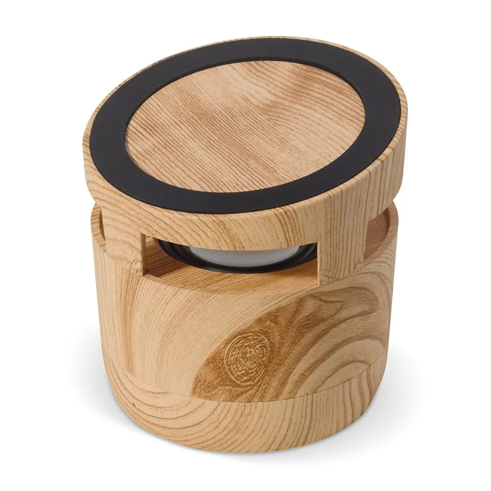Houten look speaker 3W draadloos laadstation 5W hout hout - Hidalgo-werbeartikel Houten look speaker 3W & draadloos laadstation 5W, hout / hout
