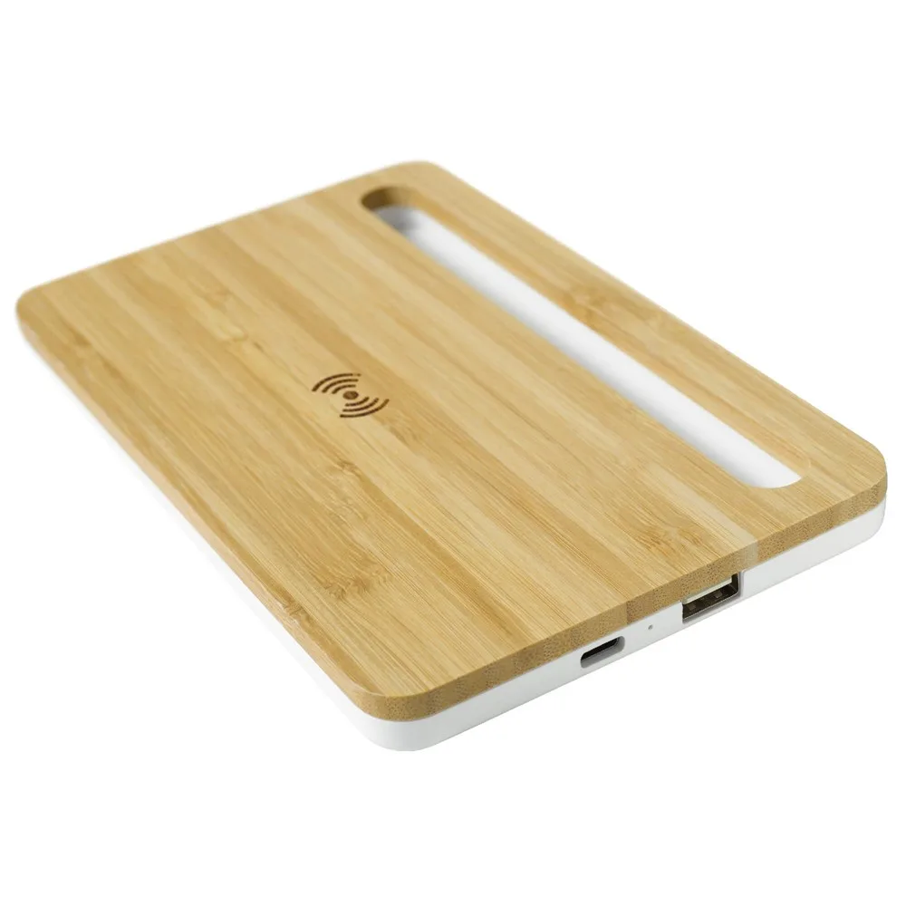 Draadloos oplaadstation bamboe 5W productfoto 6 - Hidalgo Draadloos oplaadstation bamboe 5W — productfoto 6