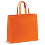 Draagtas gelamineerd non-woven groot 105g/m², oranje