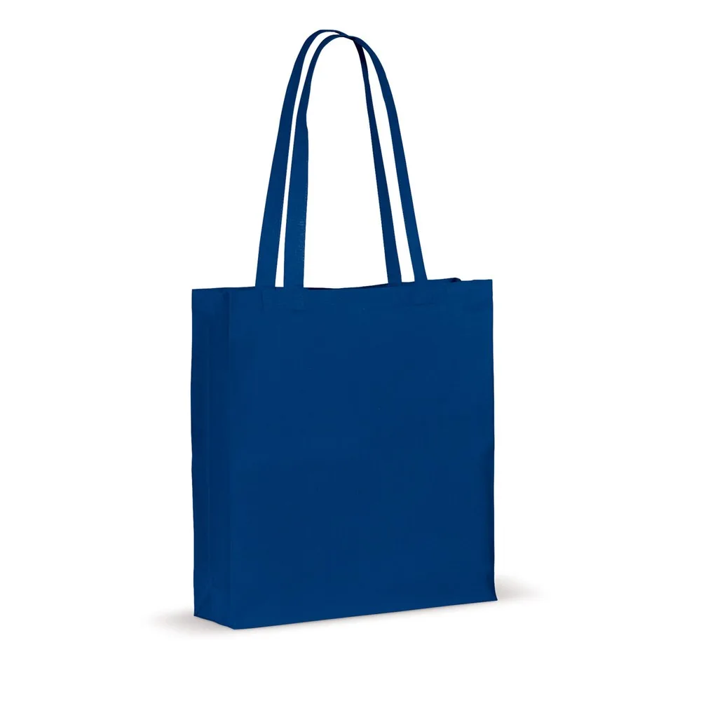 Schoudertas katoen OEKO-TEX® 140gm² 38x10x42cm blauw - Hidalgo-werbeartikel Schoudertas katoen OEKO-TEX® 140g/m² 38x10x42cm, blauw