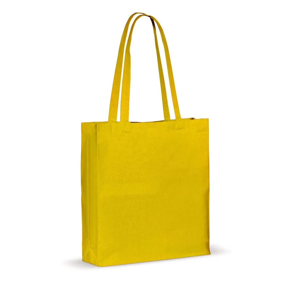 Schoudertas katoen OEKO-TEX® 140gm² 38x10x42cm geel - Hidalgo-werbeartikel Schoudertas katoen OEKO-TEX® 140g/m² 38x10x42cm, geel