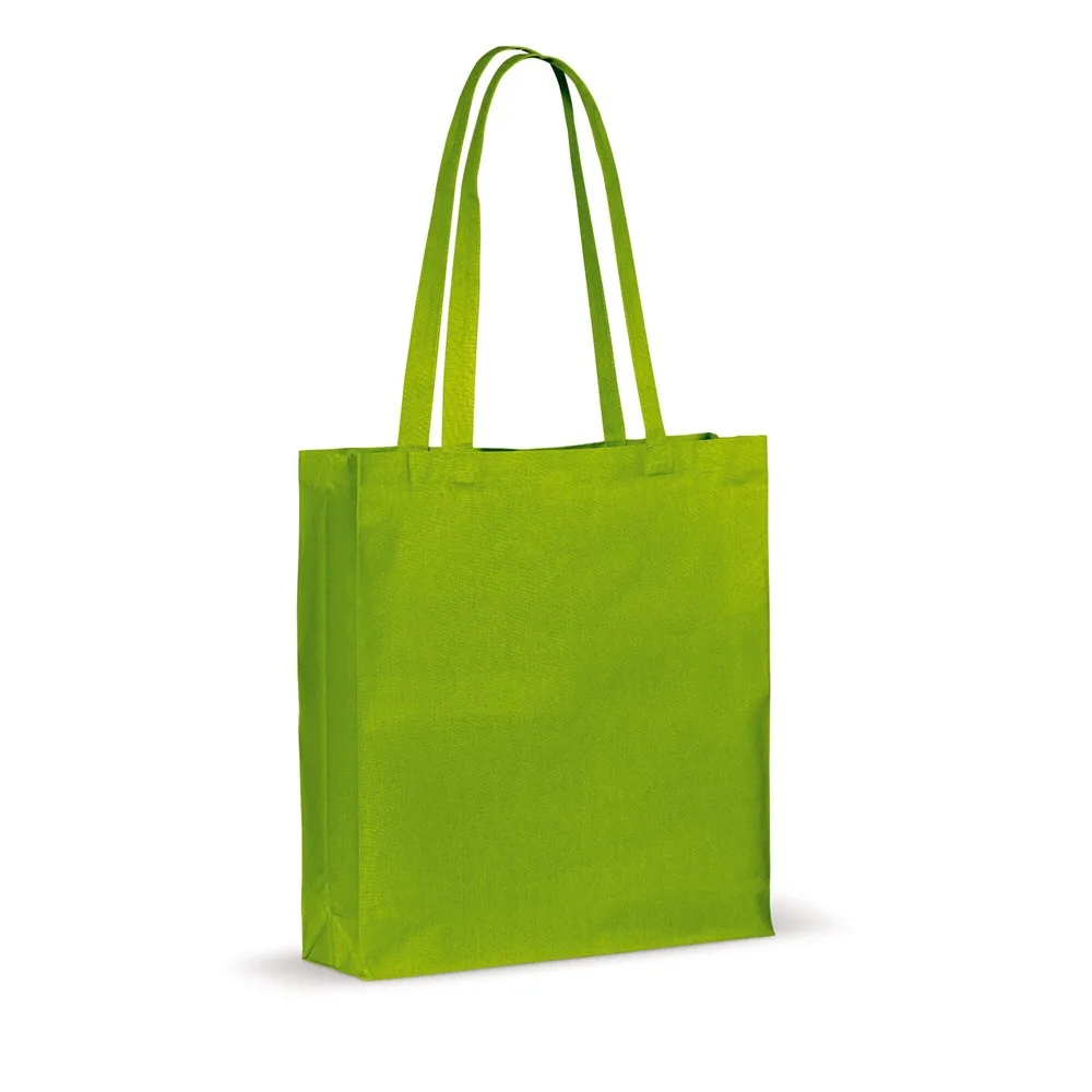 Schoudertas katoen OEKO-TEX® 140gm² 38x10x42cm lichtgroen - Hidalgo-werbeartikel Schoudertas katoen OEKO-TEX® 140g/m² 38x10x42cm, lichtgroen