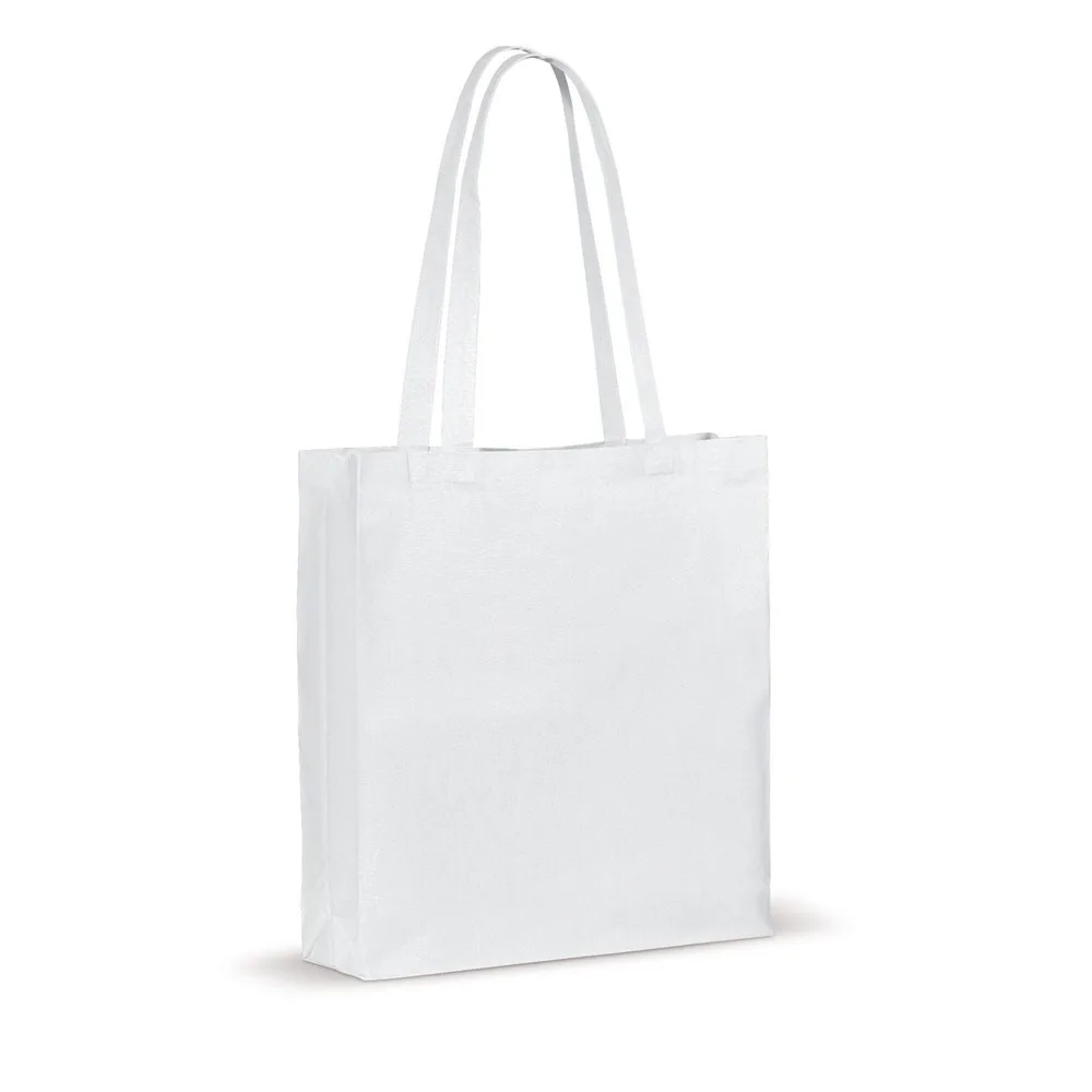Schoudertas katoen OEKO-TEX® 140gm² 38x10x42cm wit - Hidalgo-werbeartikel Schoudertas katoen OEKO-TEX® 140g/m² 38x10x42cm, wit