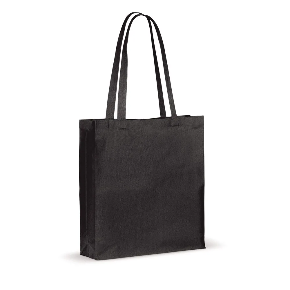 Schoudertas katoen OEKO-TEX® 140gm² 38x10x42cm zwart - Hidalgo-werbeartikel Schoudertas katoen OEKO-TEX® 140g/m² 38x10x42cm, zwart