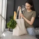 Boodschappentas canvas OEKO-TEX®280g/m² 42x12x43cm — productfoto 4