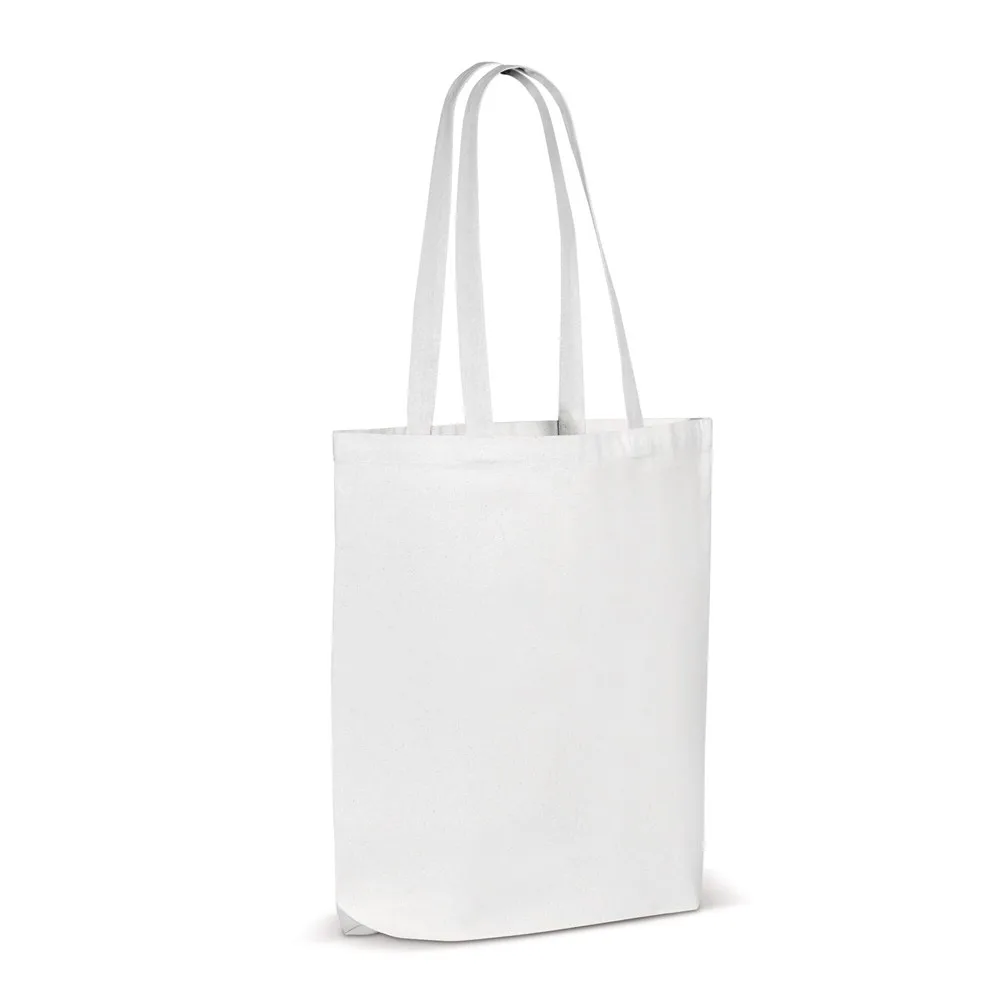 Schoudertas canvas OEKO-TEX® 270gm² 42x12x43cm wit - Katoenendraagtassen Schoudertas canvas OEKO-TEX® 270g/m² 42x12x43cm, wit