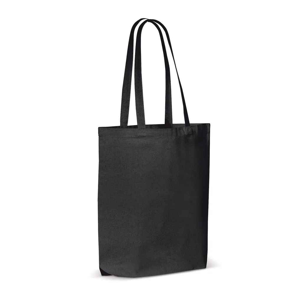 Schoudertas canvas OEKO-TEX® 270gm² 42x12x43cm zwart - Katoenendraagtassen Schoudertas canvas OEKO-TEX® 270g/m² 42x12x43cm, zwart