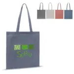Schoudertas gerecycled katoen 140gm² 38x42cm - Katoenendraagtassen Schoudertas gerecycled katoen 140g/m² 38x42cm
