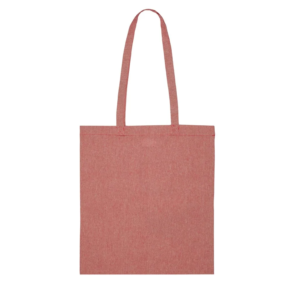 Schoudertas gerecycled katoen 140gm² 38x42cm productfoto 3 - Katoenendraagtassen Schoudertas gerecycled katoen 140g/m² 38x42cm — productfoto 3