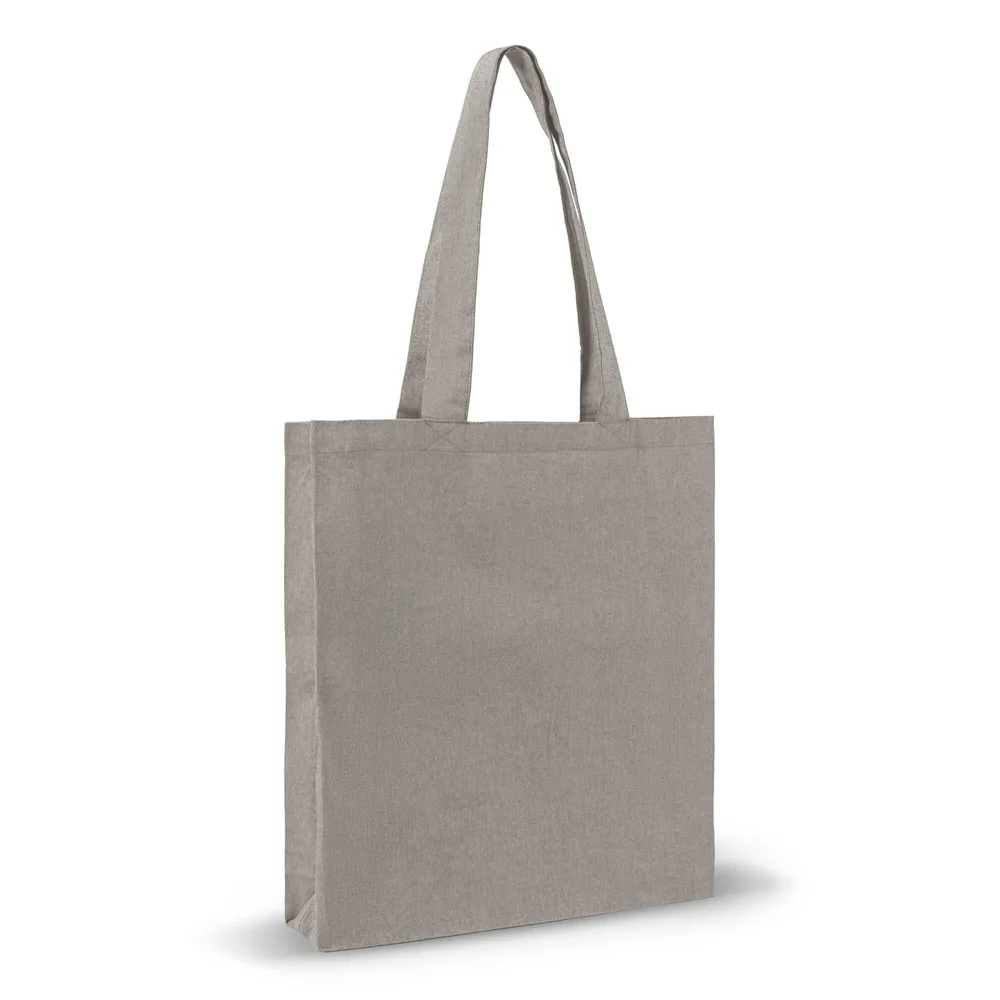 Schoudertas recycled katoen 140gm² 38x42x10cm productfoto 2 - Katoenendraagtassen Schoudertas recycled katoen 140g/m² 38x42x10cm — productfoto 2