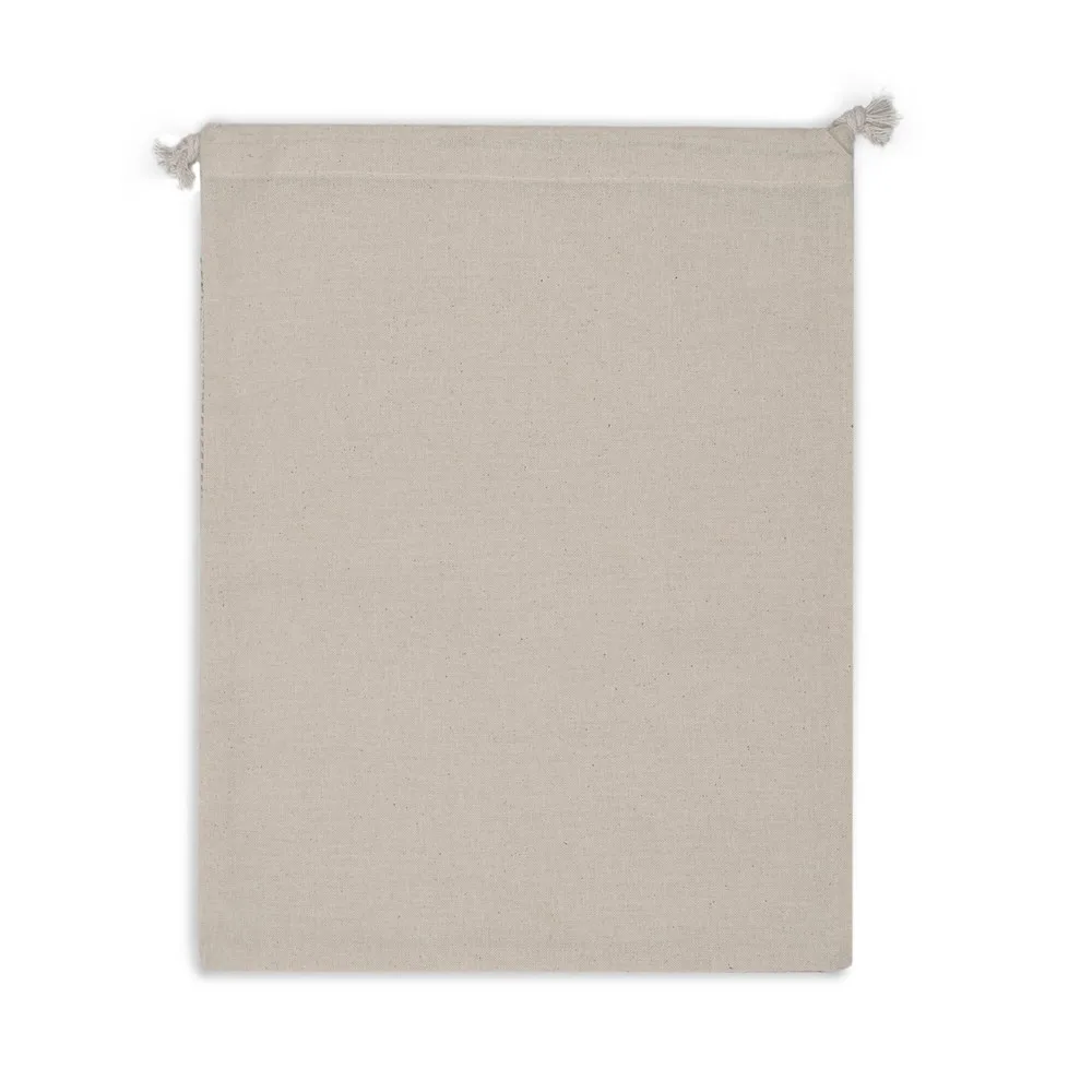 Herbruikbaar groente fruit zakje OEKO-TEX® katoen ecru 25x30cm productfoto 2 - Katoenendraagtassen Herbruikbaar groente & fruit zakje OEKO-TEX® katoen ecru 25x30cm — productfoto 2