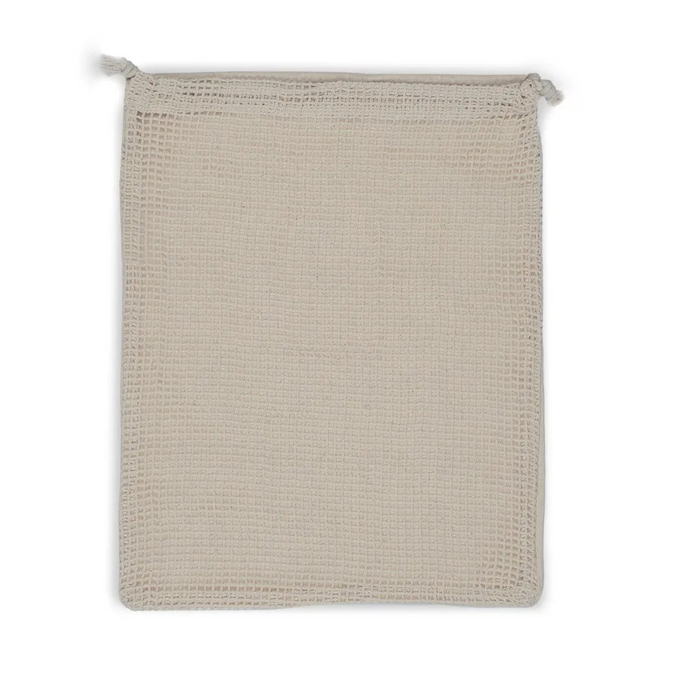 Herbruikbaar groente fruit zakje OEKO-TEX® katoen ecru 25x30cm productfoto 5 - Katoenendraagtassen Herbruikbaar groente & fruit zakje OEKO-TEX® katoen ecru 25x30cm — productfoto 5