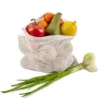 Herbruikbaar groente & fruit zakje OEKO-TEX® katoen ecru 30x40cm — productfoto 4