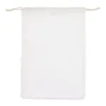 Herbruikbaar groente & fruit zakje OEKO-TEX® katoen 30x40cm, wit