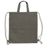 Drawstring rugzak gerecycled katoen 140g/m² 38x42cm, grijs