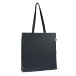 Fairtrade katoenen tas gekleurd lang 140g/m² 38x10x42cm, donkerblauw