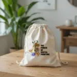 Fairtrade rugzakje ecru 140g/m² 35x45 cm — productfoto 5