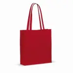 Draagtas gerecycled katoen met bodem 140gm² 38x10x42cm rood - Katoenendraagtassen Draagtas gerecycled katoen met bodem 140g/m² 38x10x42cm, rood